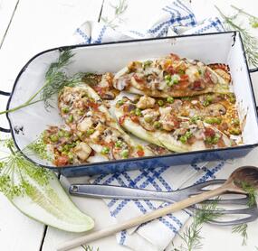 Gefüllte Schmorgurken