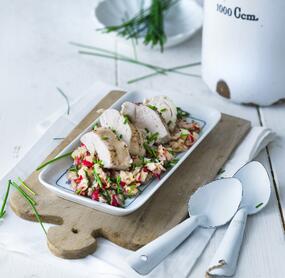 Hähnchenbrustfilet mit Radieschensalat