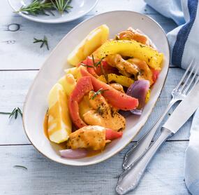 Hähnchen mit Paprikagemüse