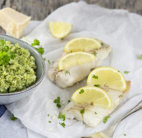 5-Zutaten-Rezept: Zartes Kabeljaufilet mit Brokkolipüree