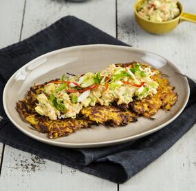 Kürbisrösti mit Lachs-Tatar