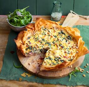 Mangoldtarte mit Filoboden