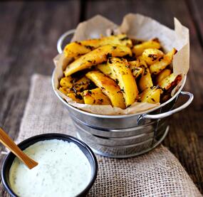 Potato Wedges mit Sour Cream