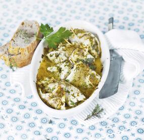 Schollenröllchen mit Kräuterfüllung