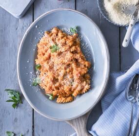 Tomaten-Kichererbsen-Pasta