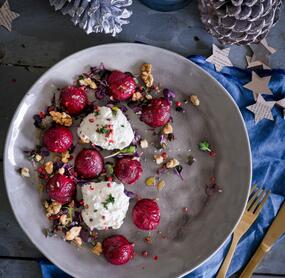 Rote-Bete-Salat mit Forellenmousse