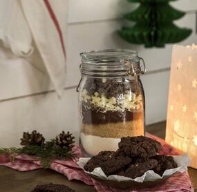 Backmischung für Cookies mit Schokoladenstücken
