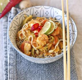 Aromatisches Garnelencurry
