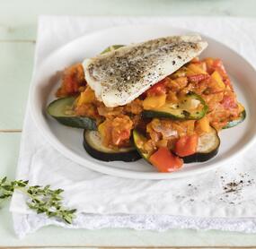 Ratatouille mit Kabeljau