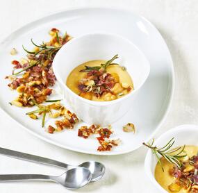 Kichererbsensuppe mit Pancetta