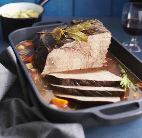 Rinderschmorbraten mit Petersilienpolenta
