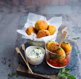 Gemüsebällchen mit Käse