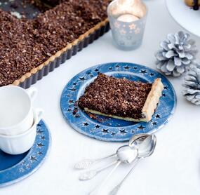 Schokoladentarte mit Streuseln