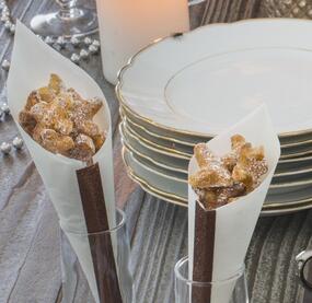 Waffeldrops mit Zimt-Puderzucker