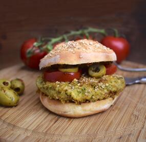 Falafel-Burger mit Kräutern