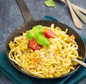 Wirsingpasta mit Kirschtomaten