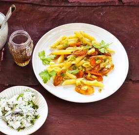 Karotten-Pastapfanne