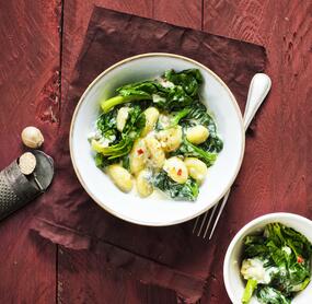 Spinat-Gorgonzola-Gnocchi