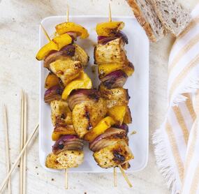 Hähnchenspieße in Honig-Senf-Marinade