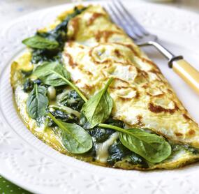 Omelett mit Spinat und Gouda