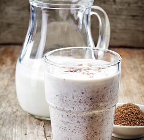Quark-Leinsamen-Drink