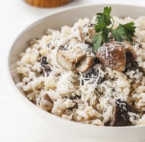Risotto mit gebratenen Champignons