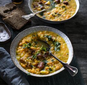 Möhreneintopf mit Debrecziner