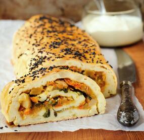 Bunte Kartoffelrolle