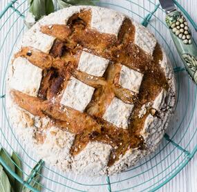 Halloumi-Brot ohne Kneten