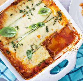 Zucchinilasagne mit Kräutern