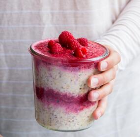 Overnight Oats Himbeere