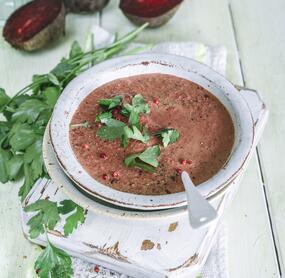 Bunte Gemüsecremesuppe
