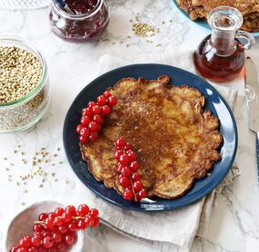 Gesunde Dinkel-Buchweizen-Pfannkuchen mit Buttermilch