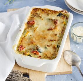 Kräuter-Ricotta-Auflauf mit Gemüse
