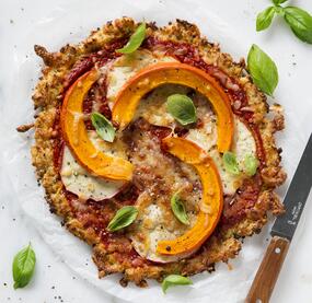 Low-Carb-Pizza mit Kürbis