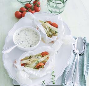 Rotbarsch mit Fenchel und Kräutersoße