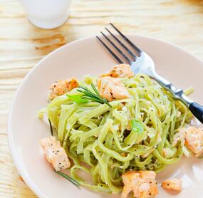 Lachs-Spinat-Pasta
