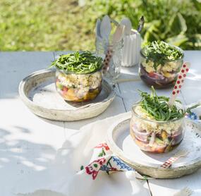 Hirsesalat im Glas