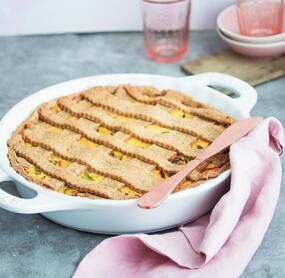 Knusprig gebackene Crostata mit Kräuter-Ricotta-Füllung