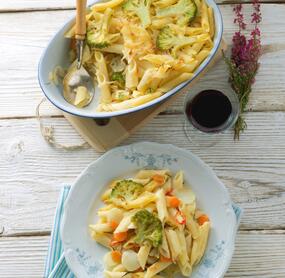 Pasta-Gemüse-Gratin