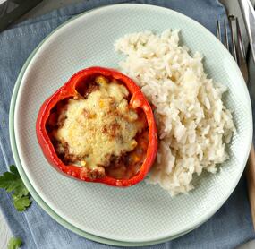 Gefüllte Paprika mit Hackfleisch