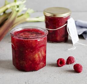 Himbeer-Rhabarber-Konfitüre mit Vanille