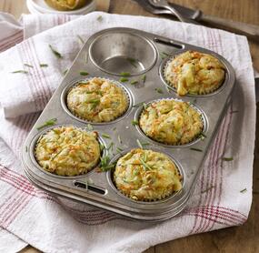Würzige Gemüse-Muffins mit Kassler