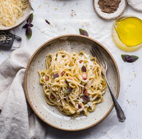 Schnelle Nudeln mit Ziegenfrischkäse