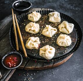 Vegetarisch gefüllte Dumplings