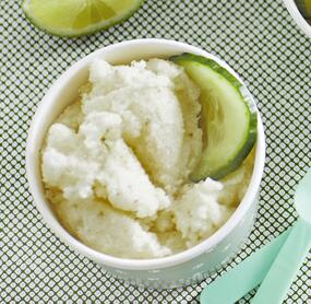 Limetten-Gin-Sorbet