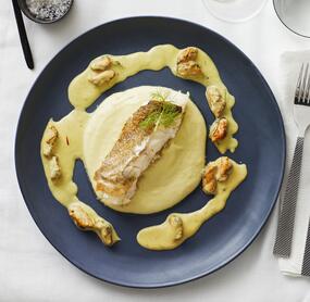 Skrei mit Muschel-Ragout