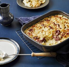 Wirsing-Kartoffel-Auflauf mit Ziegengouda