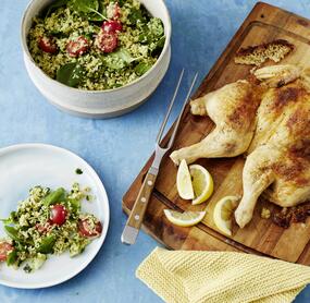 Hähnchen mit Bulgursalat