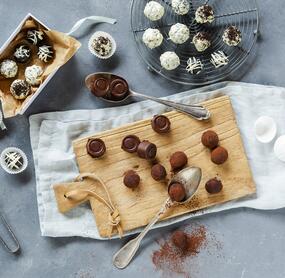 Weihnachtliche Salzkaramellpralinen